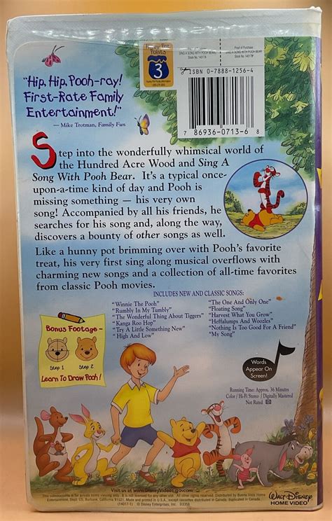 Winnie The Pooh Sing A Song With Pooh Bear Vhs Disney Clamshell Buy 2