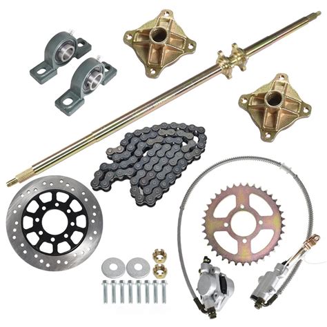 Genrics 44in 112mm Quad Go Kart Rear Live Axle Kit Sprocket Brake