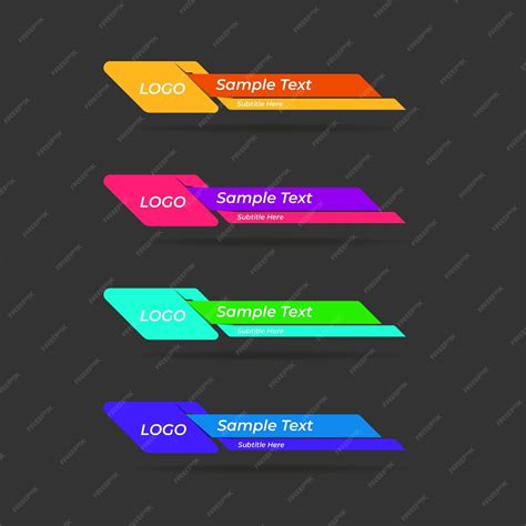 Premium Vector Lower Third Banners Set Design Modern Geometric Lower