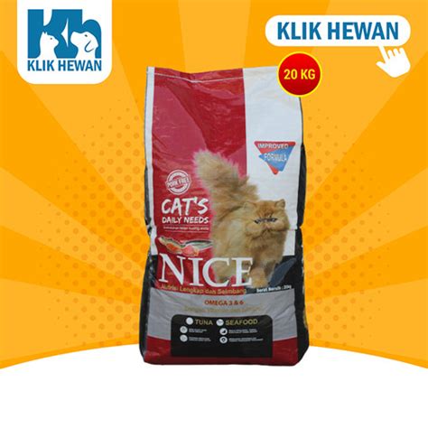 Jual Makanan Kucing Nice Cat 20kg Cat Food Karung Tuna Seafood 20