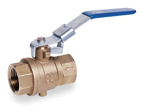 Grainger Approved Ball Valve Brass Inline 2 Piece Pipe Size 1 2 Connection Type Fnpt X