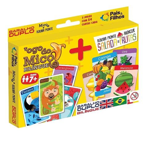 Jogo do Mico Bilíngue Pais e Filhos Shopee Brasil