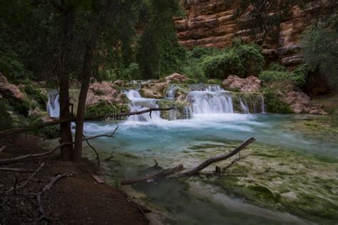 Waterfall Along Havasu Creek Stock Photo - Image of havasu, rocks: 60578398