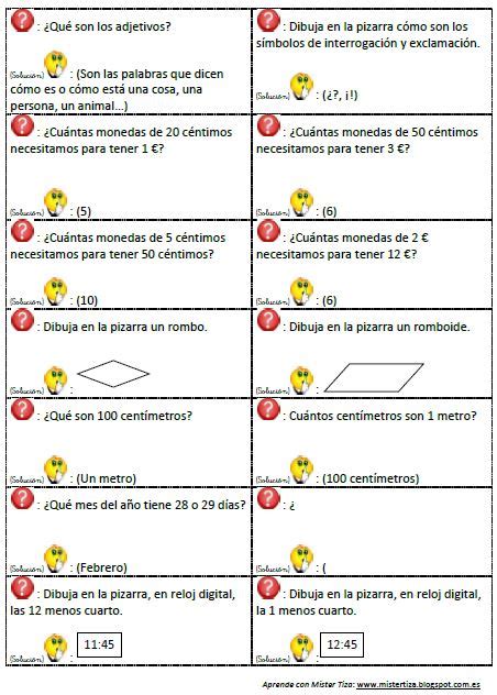 Aprende Con M Ster Tiza Plantilla Editable De Tarjetas De Trivial