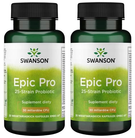 Swanson Epic Pro 25 Strain Probiotic 2x30kaps Odolnost Trávení Průjem