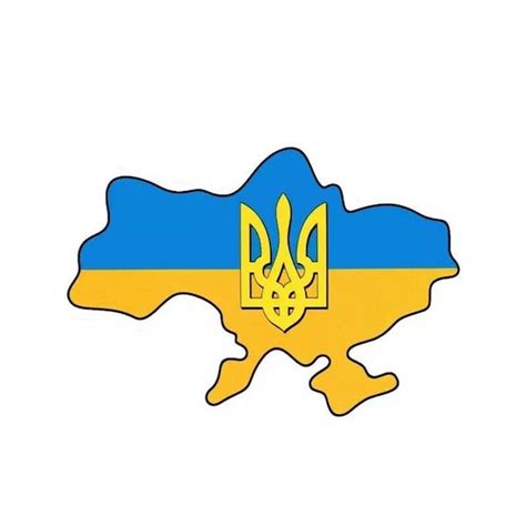 Ukraine Flag Trident Car Sticker Map Decal Ukrainian Car Etsy