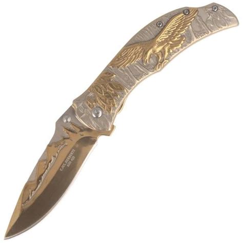 Nóż składany Herbertz Solingen motyw 3D Golden Eagle 90mm 589612