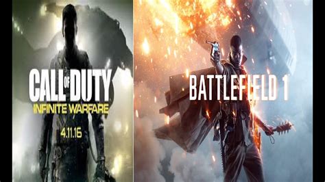 Call Of Duty Infinite Warfare Vs Battlefield 1 Comparison Youtube