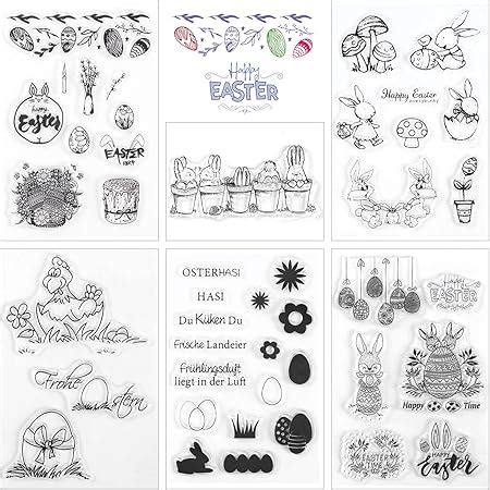 Silikonstempel Deutsche Texte Set 6 Blätter Geburtstag Stempel Clear