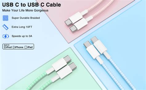 Cabepow Usb C To Usb C Cableiphone 15 Charger Cord 10ft