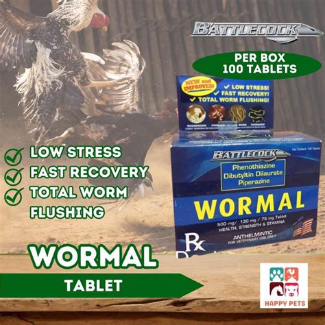 Wormal Battlecock Tablets Per Box Lazada Ph