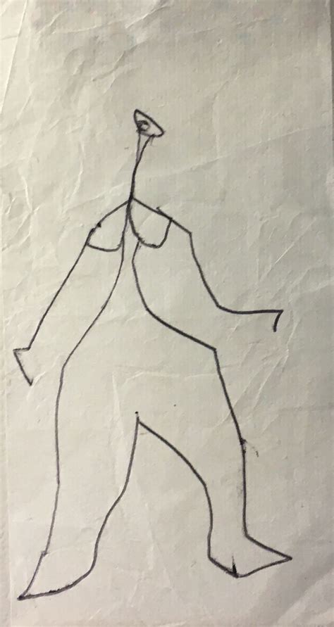 Femme Nue Debout 1988 Nude Standing Woman Par Ma Desheng 1988 Dessin