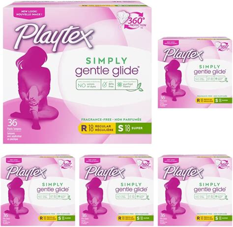 Playtex Simply Gentle Glide Paquete múltiple de tampones sin perfume