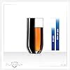 PLATINUX Verres à boire noirs élégants en verre 440ml Set de 6 pièces