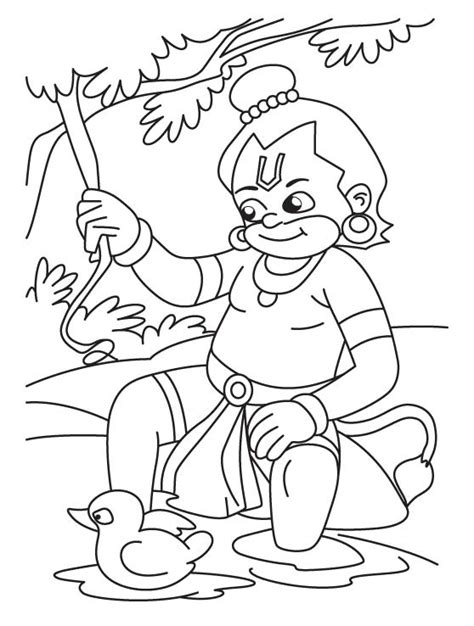 Mobile/lord Hanuman Coloring Pages Coloring Pages