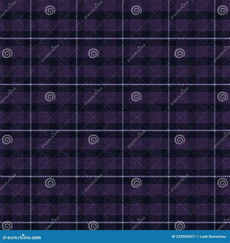 Purple Color Woven Tartan Texture Background Seamless Gothic Masculine Style Hipster Tartan