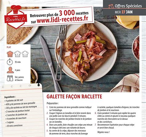 Promo Galette Fa On Raclette Chez Lidl Icatalogue Fr