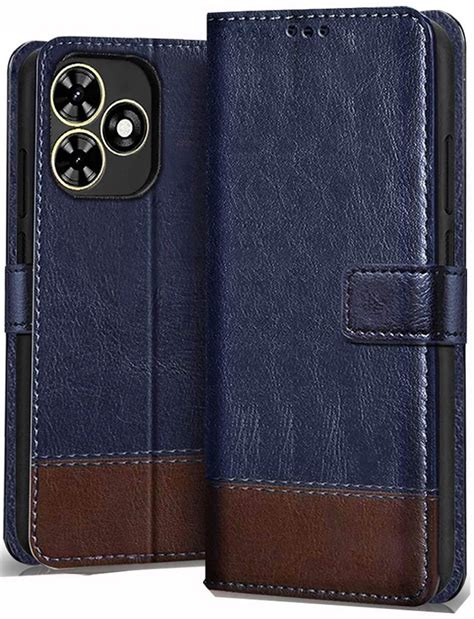 SHINESTAR Ultimate Dual Shade Leather Finish Flip Back Cover For Tecno