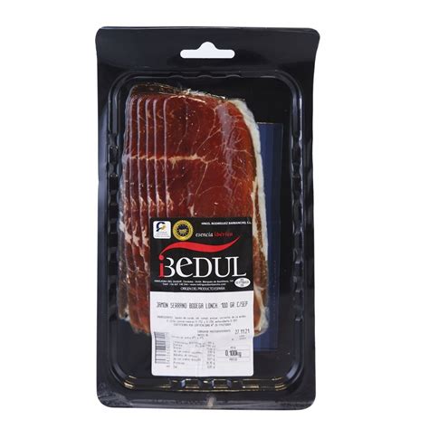 Szynka Iberyjska De Cebo Jamon Serrano Bodega 100g 14016876129