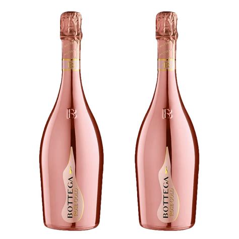 Bottega Gold Rose Sparkling Prosecco 75cl Duo Gift Set Bottled Boxed