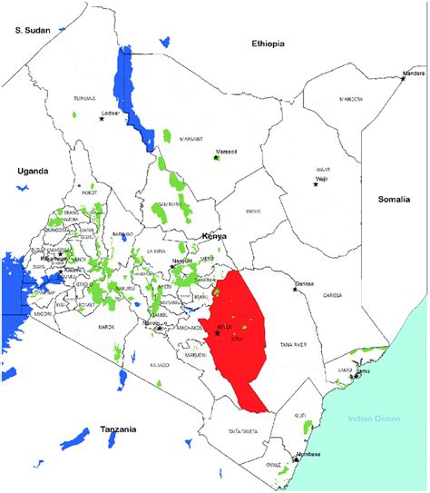 Map Of Kenya Showing Kitui County Download Scientific Diagram