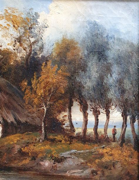 Proantic Ecole De Barbizon Paysage Anim Huile Sur Toile Xix Me Si