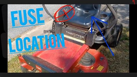 Toro Timecutter No Start ~ Blown Fuse Fuse Location Youtube