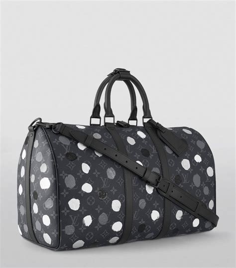 Mens Louis Vuitton Black X Yayoi Kusama Keepall Bag Harrods Uk