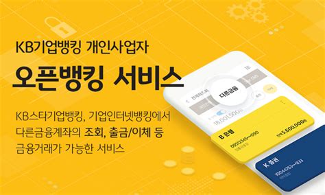 Kb국민은행 개인사업자 오픈뱅킹 서비스 시행