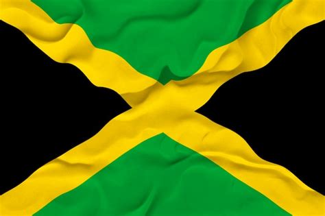 Bandeira Nacional Da Jamaica Fundo Bandeira Da Jamaica Foto Premium