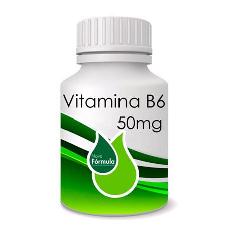 Vitamina B6 piridoxina 50mg 100 Cápsulas Manipulado R 30 00 em