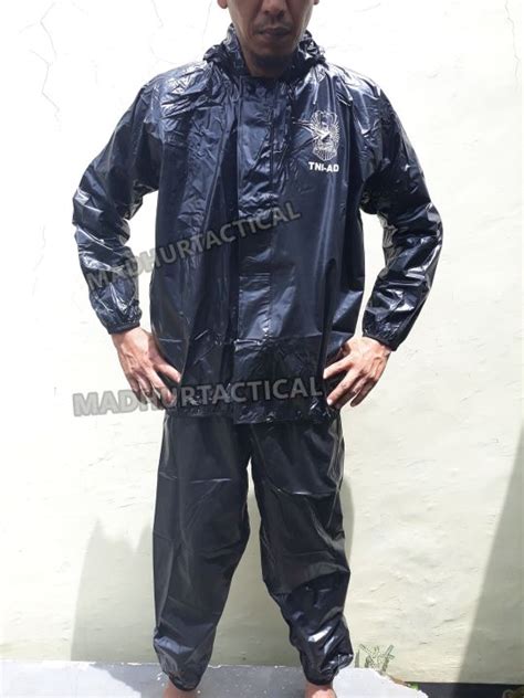 Sauna Suit TNI Baju Sauna Set Jaket Celana Jas Hujan TNI AD Lazada