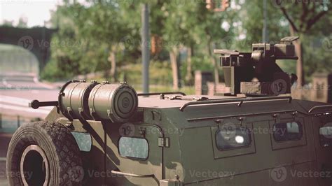 armored military car in big city 17456089 Stock Photo at Vecteezy