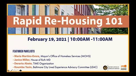 Rapid Re Housing Webinar Youtube