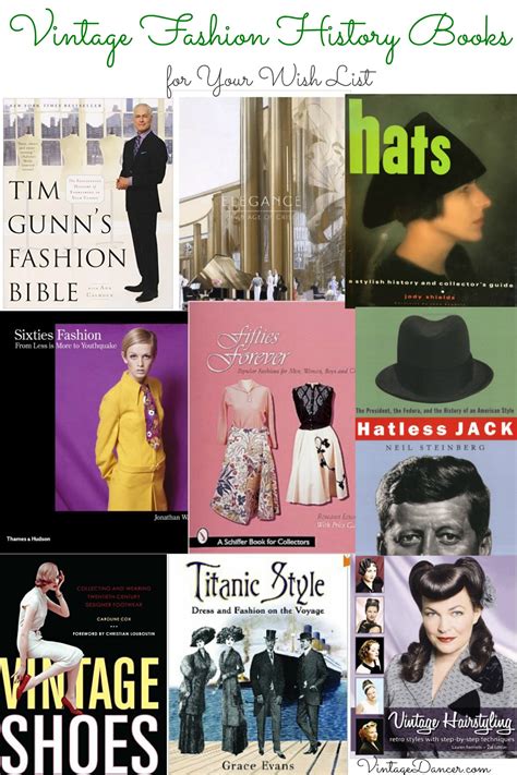 Vintage Fashion History Books for Research 1920s to 1970s