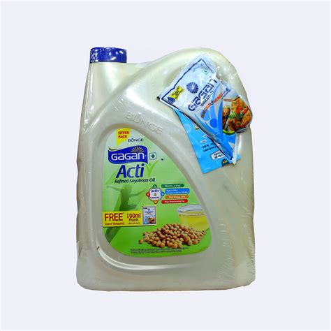 Gagan Acti Refined Soyabean Oil 5ltr Offer Pack Agam Whole Sale