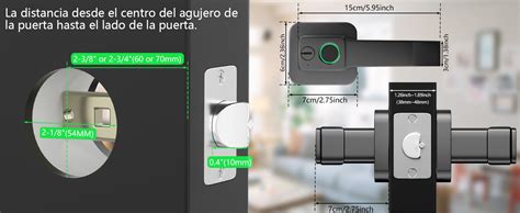 Fitnate Cerradura Inteligente Para Puerta Cerradura De Manija Con