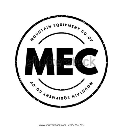 Mec Mountain Equipment Coop Acronym Text Stock Vector Royalty Free