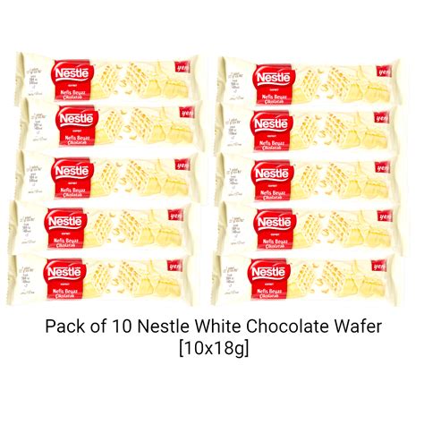 Pack Of 10 Nestle White Chocolate Wafer 18g Feta Mediterranean