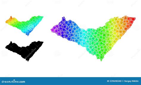 Gradiente Arcoiris Estelar Mosaico Mapa Del Collage Del Estado De