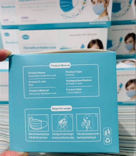 Disposable Face Mask Ply With Earloop Boxes Pcs Dreamers