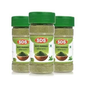 SDS Pudina Powder The Essence Of Fresh Minty Flavor 50g Pack Of 3