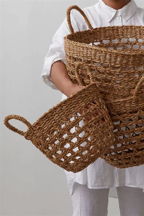 Large Seagrass Basket Curated On Ltk Seagrass Basket H M Storage