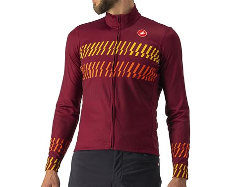 Castelli Unlimited Thermal Long Sleeve Jersey Bordeaux Goldenrod