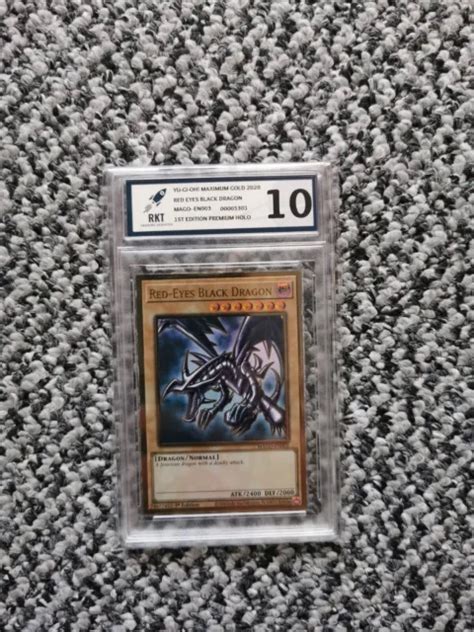 Yu Gi Oh Red Eyes Black Dragon Mago En Gold Rare Rkt Grading