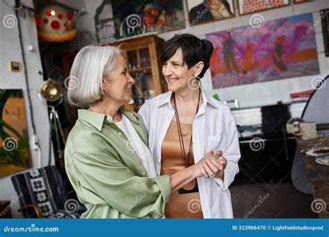 Two Mature Women A Lesbian Couple Stock Photo Image Of Happiness Lgbtq