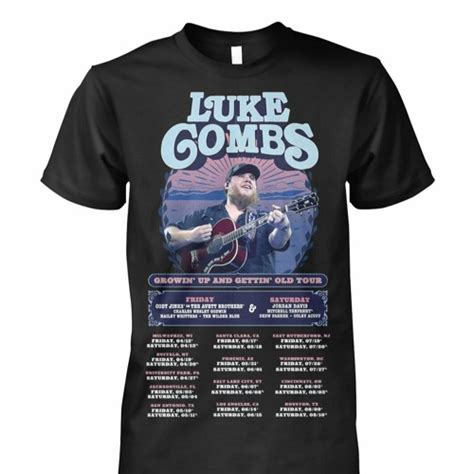 Stream Luke Combs 2024 Tour Growing Up And Getting Old Shirt By