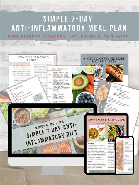 Simple 7 Day Anti Inflammatory Diet Meal Plan Etsy