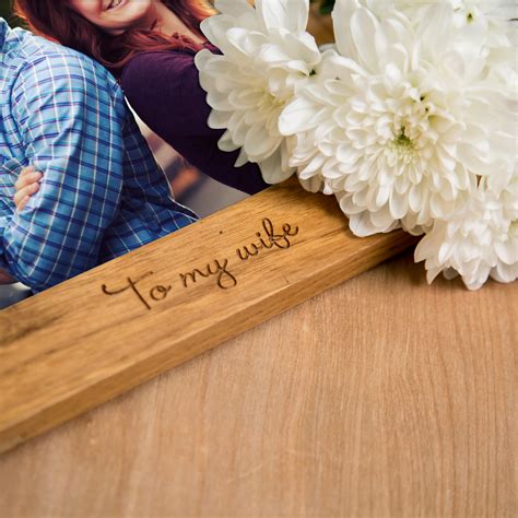 Buy Personalised Engraved Wooden Photo Frame Any Message For GBP 15