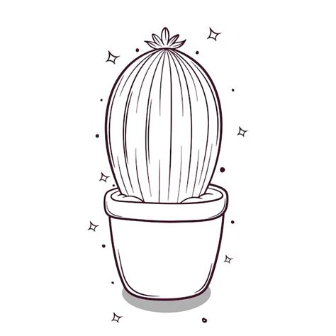 Premium Vector Hand Drawn Cactus Vector Illustration